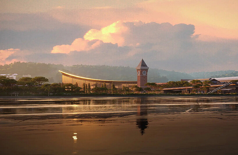 BIG wins congress center competition in france with roofline echoing waves of the seine