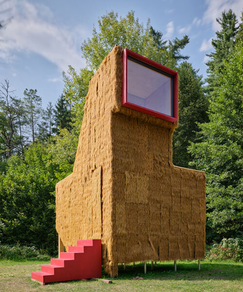 from chicken-like shelters to spiky wooden huts, hello wood's cabin fever lands in czechia