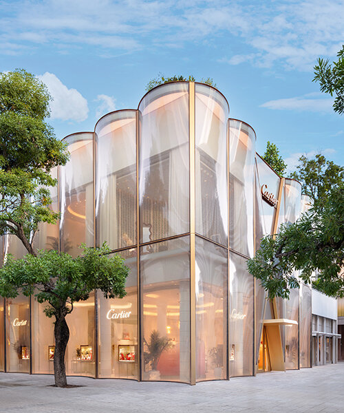 DS+R completes undulating glass facade for cartier flagship in miami design district