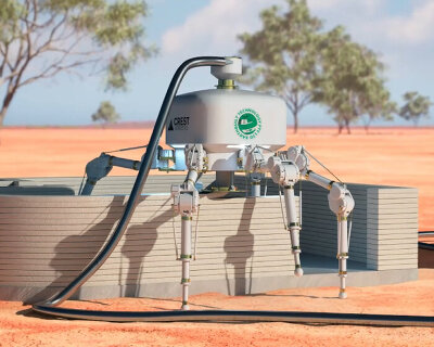 autonomous robot charlotte 3D prints homes on earth and in space without using cement