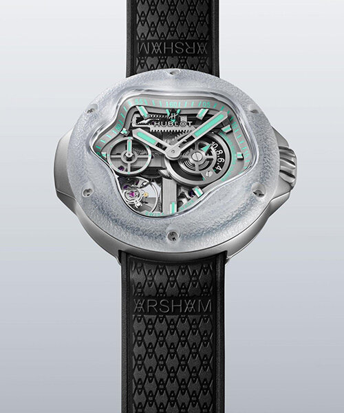 daniel arsham sculpts his first hublot wristwatch to capture movement of rippling waters