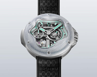 daniel arsham sculpts his first hublot wristwatch to capture movement of rippling waters