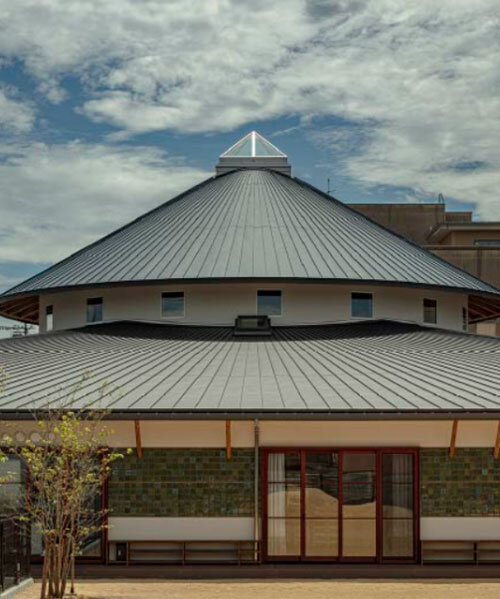 curved wooden frame shapes light-filled daycare center in japan encouraging playful learning