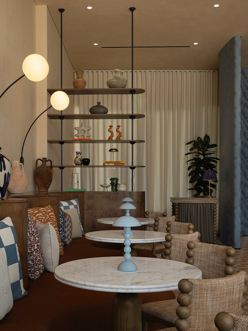 IDST pairs memphis playfulness with mediterranean ease in wave restaurant, dubai