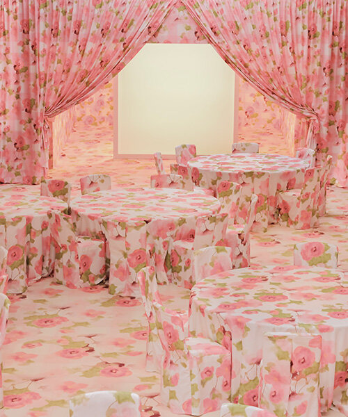 india mahdavi’s rose-draped speakeasy for we are ona pops up in paris during art basel