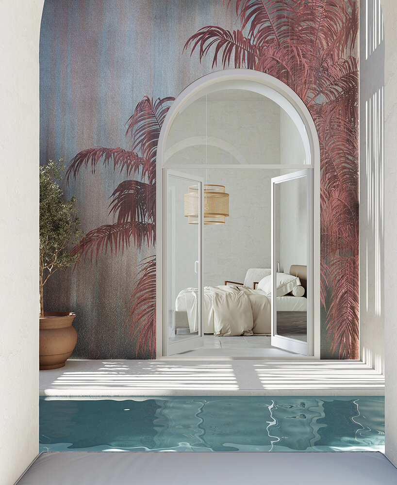 wallpaper collection flamenco dances with walls through sophisticated form, color & texture