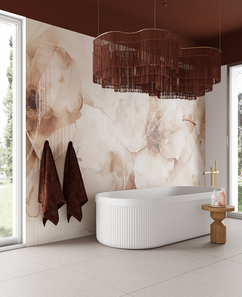 wallpaper collection flamenco dances with walls through sophisticated form, color & texture