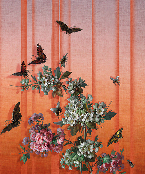 wallpaper collection flamenco dances with walls through sophisticated form, color & texture