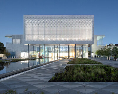 farshid moussavi shapes houston's luminous ismaili centre with perforated screens