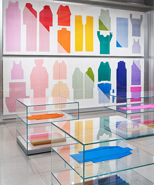 pleats please issey miyake: tokyo store glows with design by