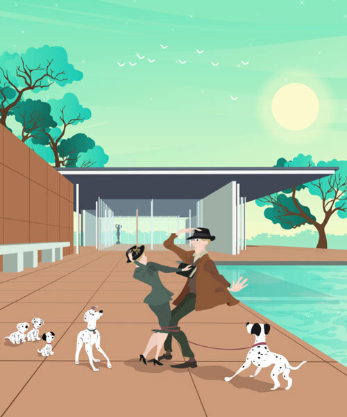 disney's animated characters reimagine iconic architectural landmarks