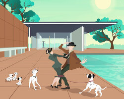 disney's animated characters reimagine iconic architectural landmarks