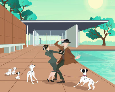 disney's animated characters reimagine iconic architectural landmarks