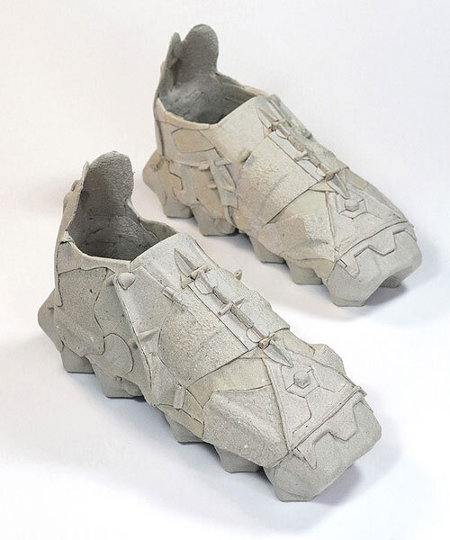 recycled carton egg boxes turn into sneakers by kibardin design