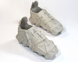 recycled carton egg boxes turn into sneakers by kibardin design