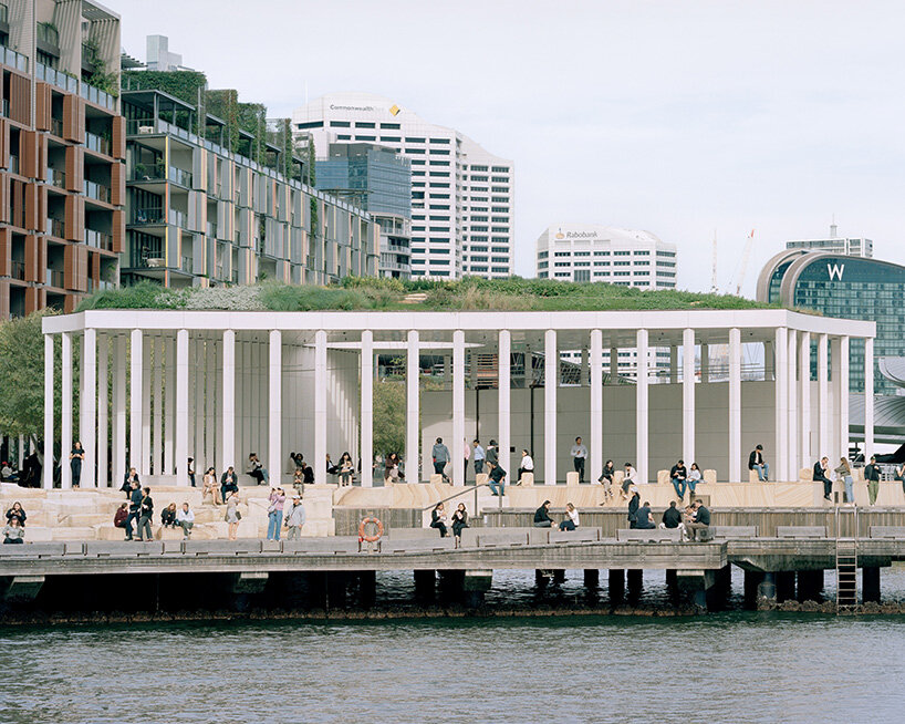 La glorieta de Besley y Spresser en la parte superior del techo del paisaje en Sydney, hecho de conchas de ostras recicladas