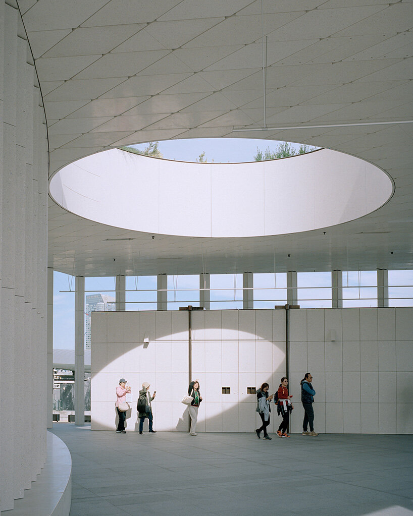 recycled oyster shell terrazzo clads besley & spresser's pavilion in sydney