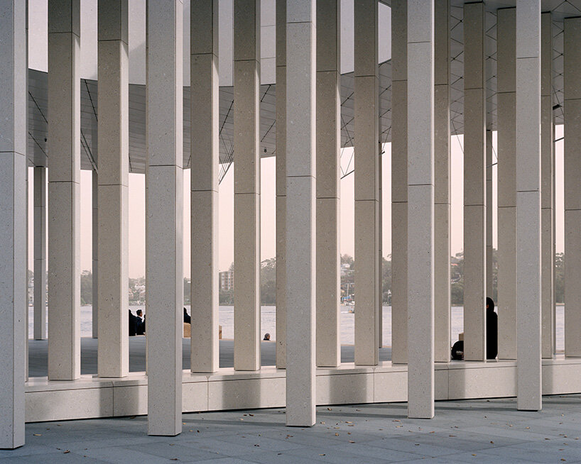 recycled oyster shell terrazzo clads besley & spresser's pavilion in sydney