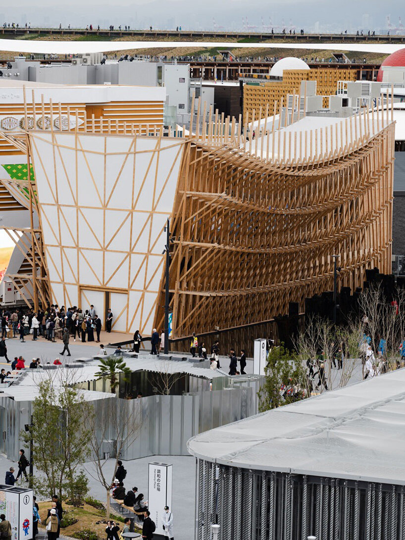 lina ghotmeh's bahrain pavilion wins gold award for best architecture at expo 2025 osaka