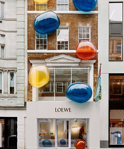 LOEWE inflates colorful bubble sculptures across mayfair storefront