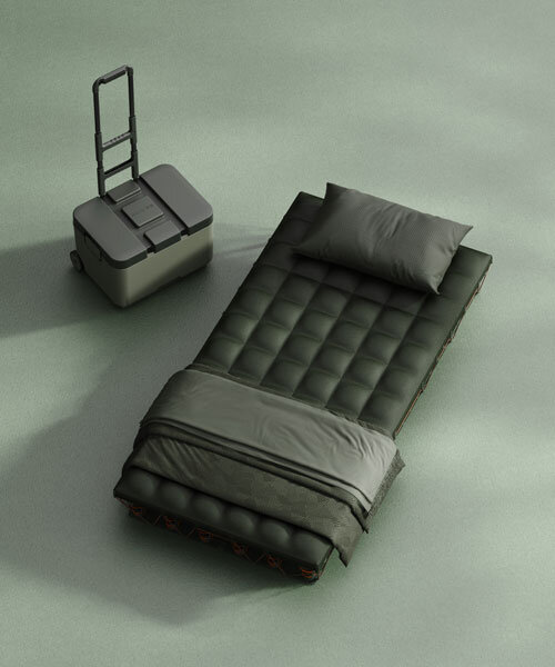 inflatable pads with coil modules build up foam-free mazzu camping mattress by layer