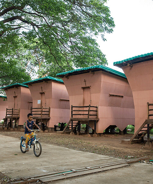 modular bamboo houses by blue temple stand firm after 7.7 earthquake in myanmar