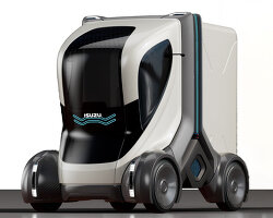 modular delivery truck can expand, shrink or remove its body and wheels to fit any cargo