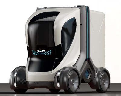 modular delivery truck can expand, shrink or remove its body and wheels to fit any cargo