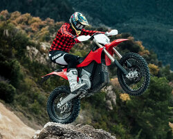 modular electric motorbike varg SM lets riders perform wheelies on hills, streets and roads