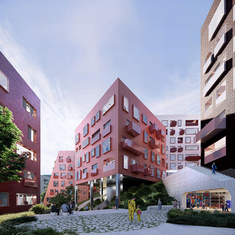 OMA reconsidera el sitio de la ladera en Busan, Corea del Sur, uniendo terrazas y torres