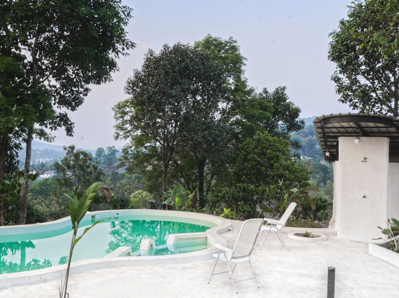 organic shell roof made of thatch and mud tops sculptural eco-retreat in india