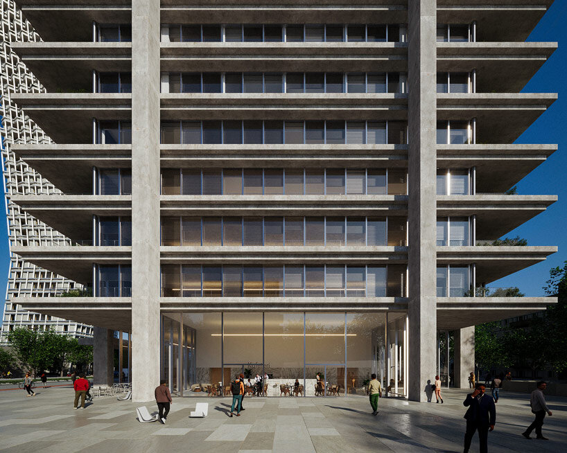 eduardo souto de moura y OODA proponen la 'torre oricon' para tirana, albania