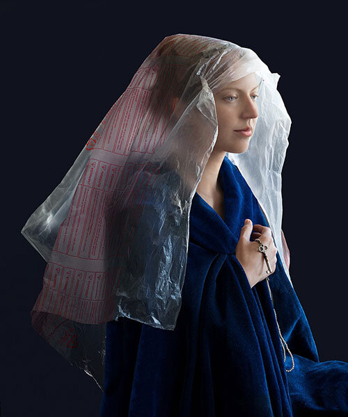 photographer suzanne jongmans recreates renaissance portraits using packaging materials