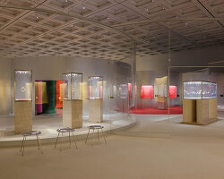 SANAA and formafantasma create kaleidoscopic landscape for bvlgari exhibition in tokyo