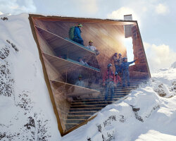 self-sufficient bivouac shelter by carlo ratti produces its own water and electricity in the alps