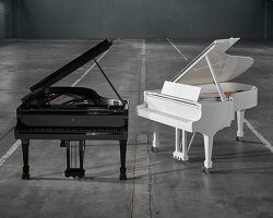 steinway & sons unveils ultra black and ultra white grand pianos in monochrome design