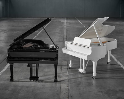 steinway & sons unveils ultra black and ultra white grand pianos in monochrome design