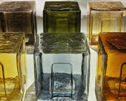 lucid murano blown-glass stools mimic sea waves at bottega veneta summer 2026 show