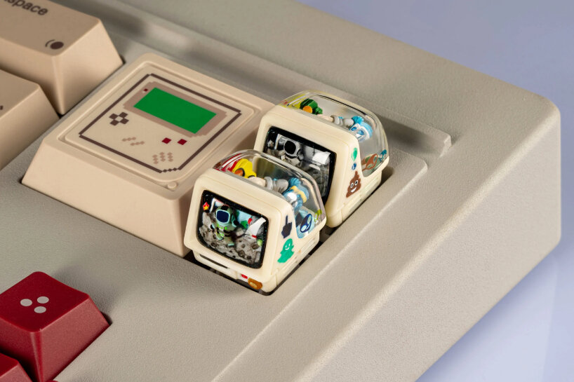 Teclas de TV retro transparentes