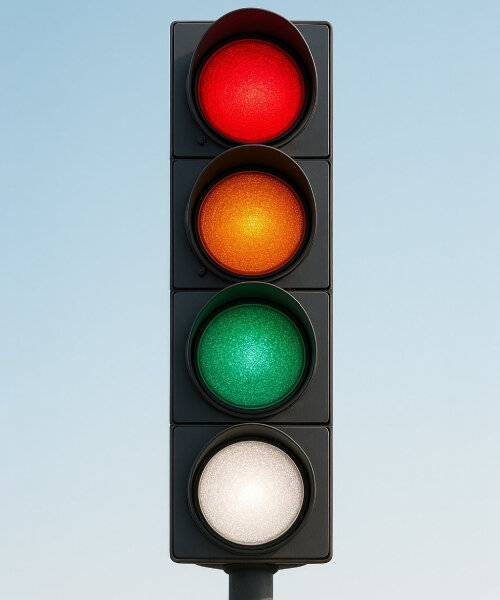 engineers say adding fourth color to stoplights can help self-driving cars move around traffic