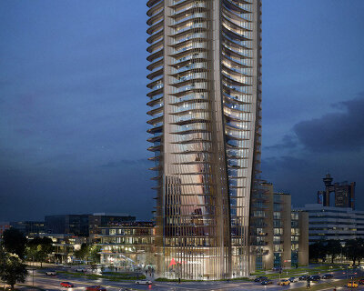 zaha hadid architects plans rippling 'alta tower' for belgrade, serbia