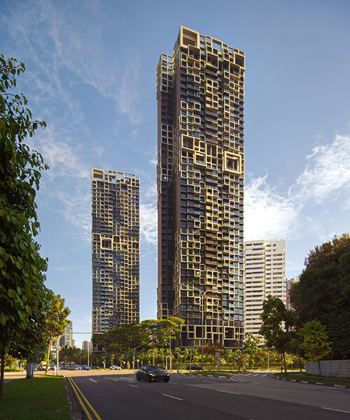MVRDV's prefabricated modules form pixelated facades for singapore residential towers