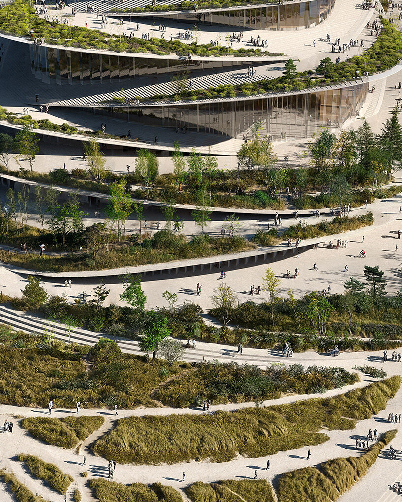 BIG designs new hamburg state opera as island of concentric terraced gardens