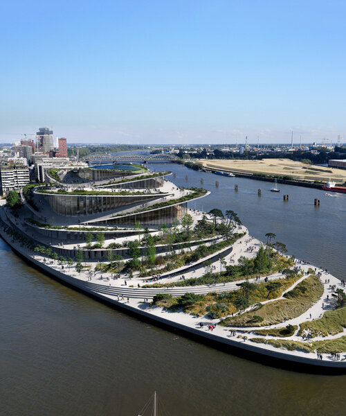 BIG designs new hamburg state opera as island of concentric terraced gardens