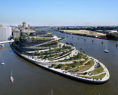 BIG designs new hamburg state opera as island of concentric terraced gardens
