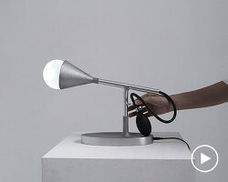 interactive lighting series uses air pressure to activate inflating lamp structures