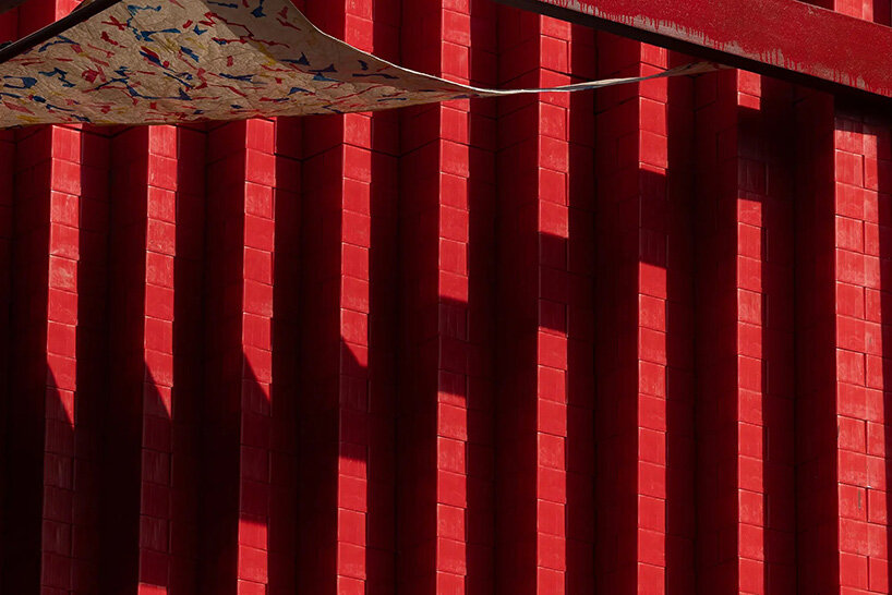 bright-red outdoor theater restores community use to cairo park amid loss of green spaces