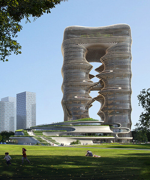canyon-like yidan center by zaha hadid architects tops out in shenzhen's cultural quarter