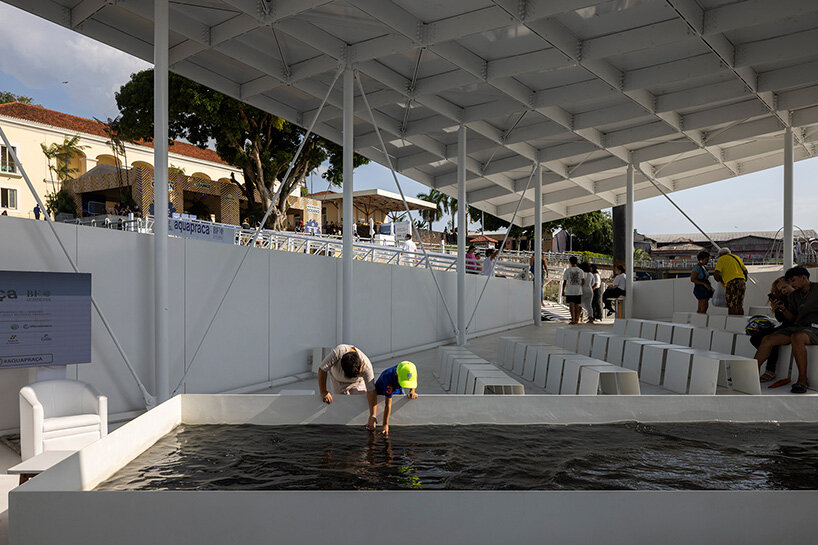 carlo ratti and höweler + yoon's floating aquapraça drifts from venice to belém for COP30