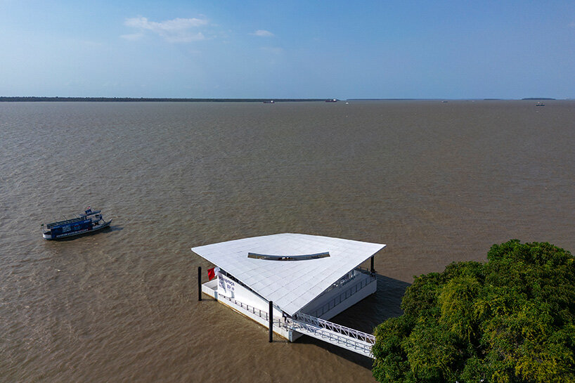carlo Ratti y höweler + aquapraça flotante de yoon de venecia a belem para la COP30